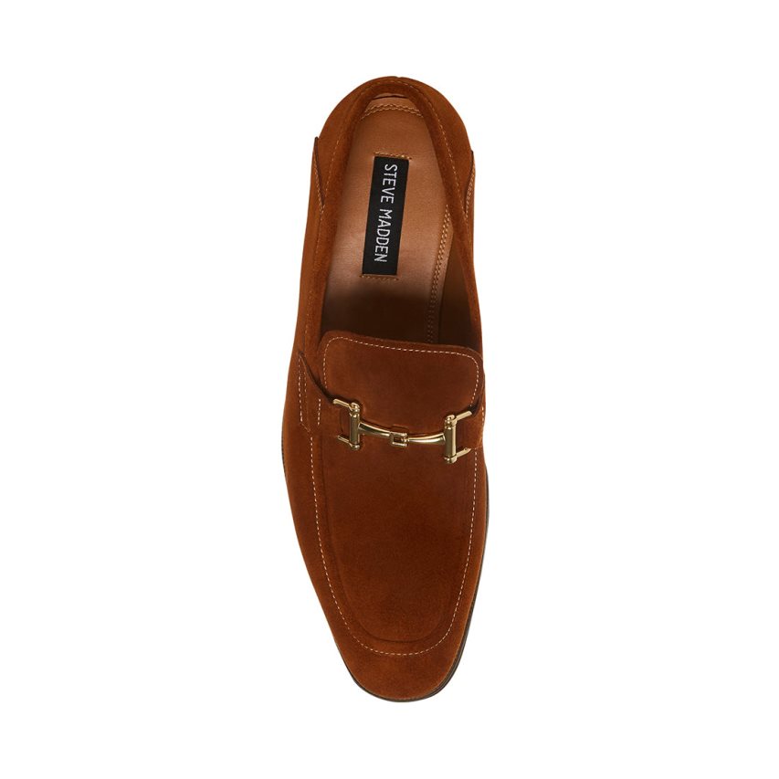 Dark Brown Steve Madden Archee Suede Men's Loafers | PH 8073BHT